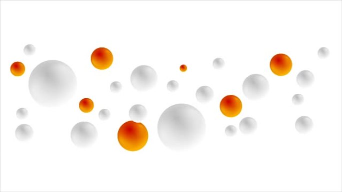 灰色和橙色球动画背景