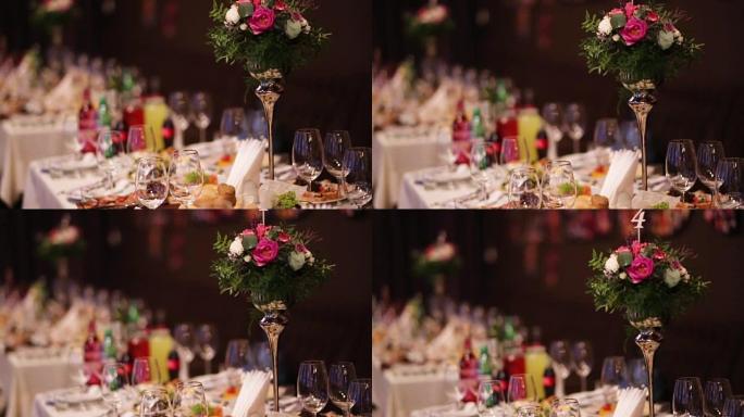 餐饮服务背景为婚礼时在餐厅为客人准备食物和饮料。