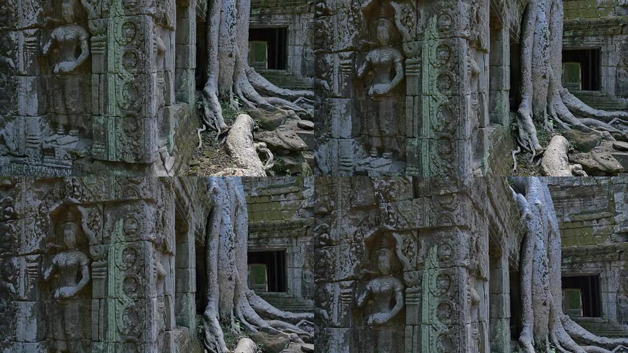 柬埔寨吴哥窟塔普伦寺古石遗迹寺