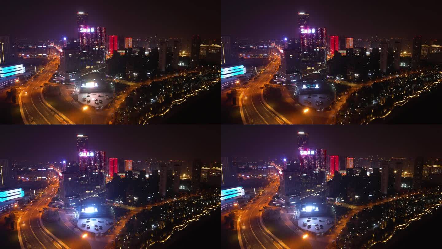 金华市 金华之光文化广场夜景 中国婺剧博