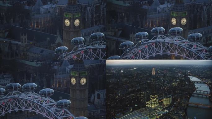 4K航拍-伦敦大本钟-最高楼碎片大厦