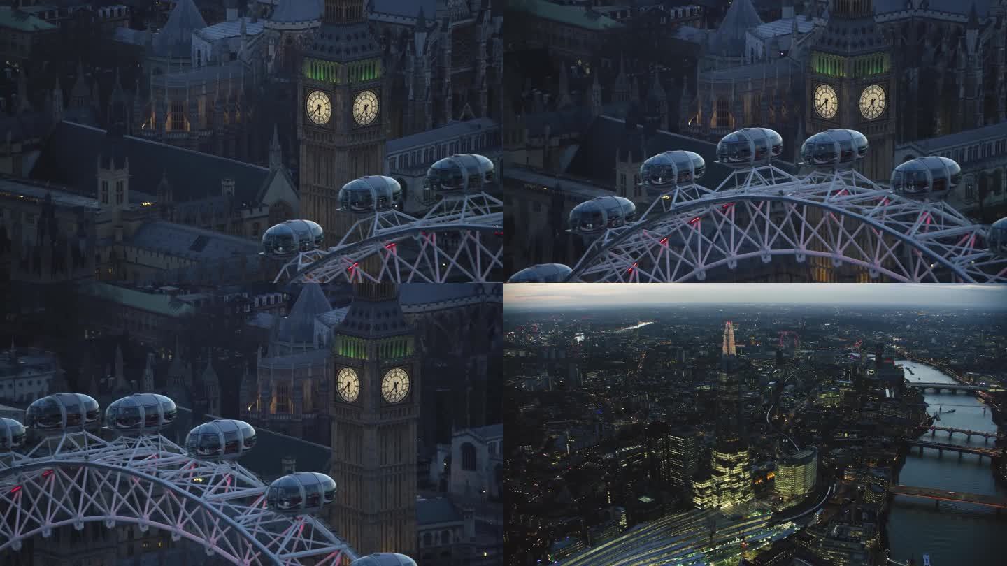 4K航拍-伦敦大本钟-最高楼碎片大厦