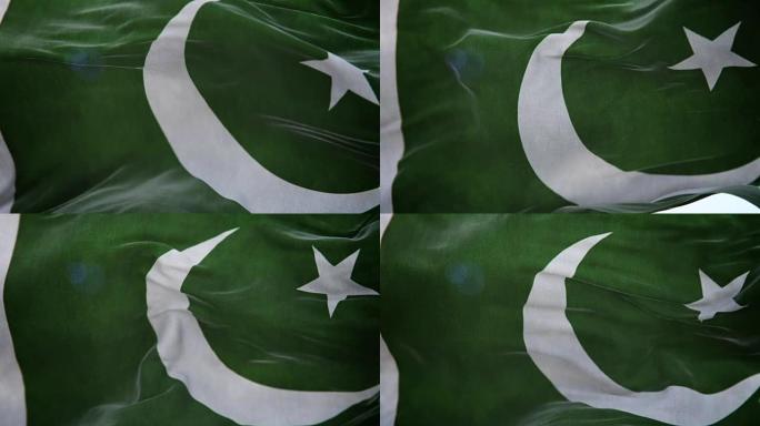 逼真的巴基斯坦旗3d动画循环