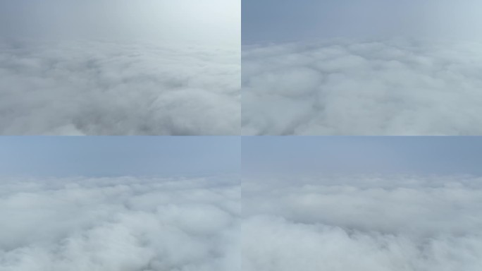 高空 云海云海变化 航拍 素材 穿云