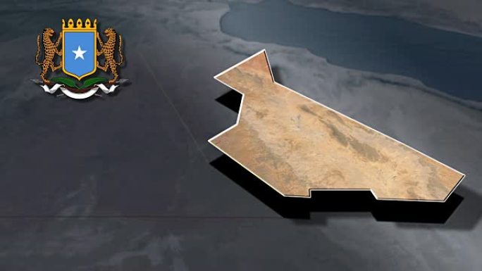 索马里与盾的动画地图