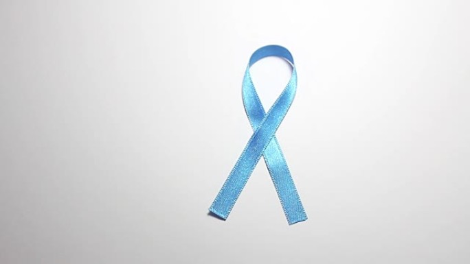 蓝色癌症意识丝带