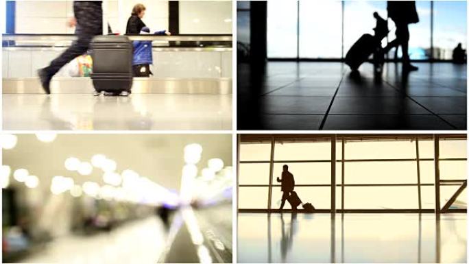 四合一: 机场概念-乘客随行李登机