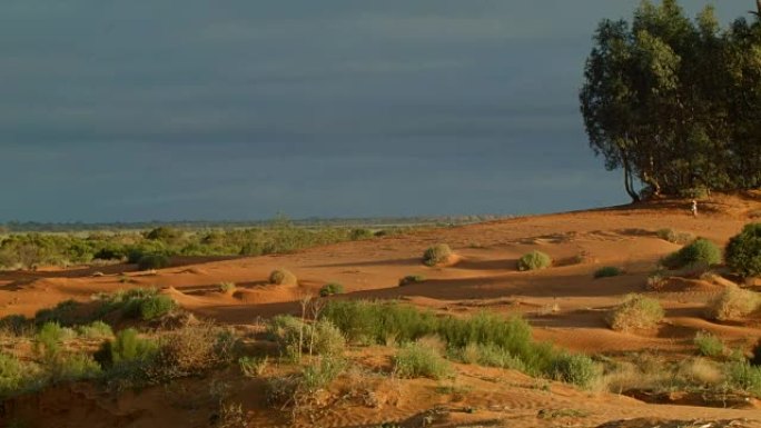 澳大利亚的红色中心沙丘沙漠内陆景观