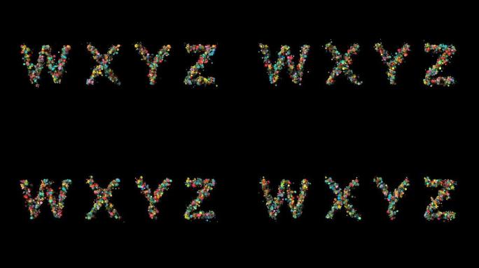 设置花卉字母。