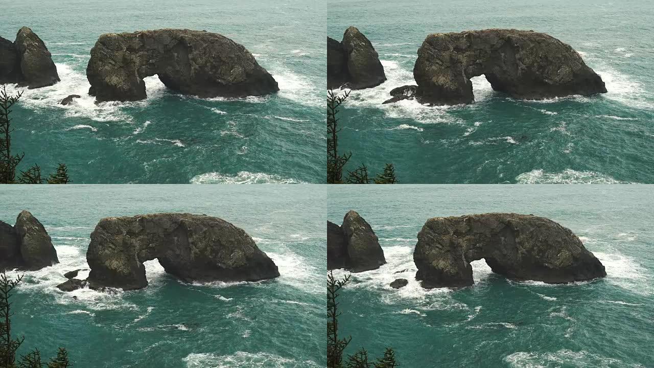Arch Rock太平洋俄勒冈州海岸美国