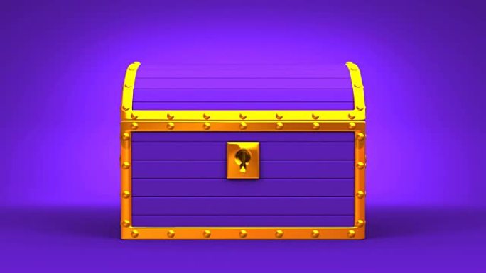 紫色背景上的紫色宝箱