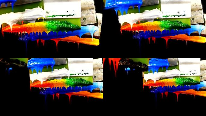 手柄橡胶上的墨水脱垂