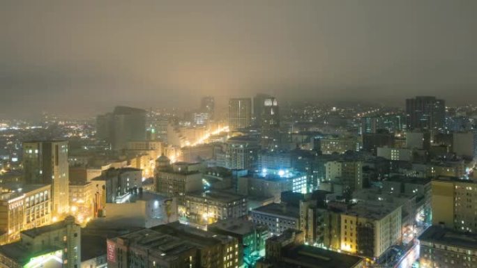 夜间旧金山时间流逝
