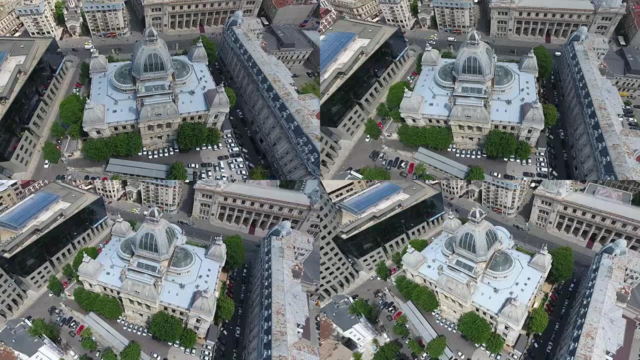 CEC宫殿的4k无人机拍摄