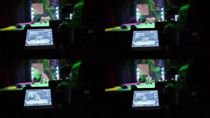 显示在专业摄像机上的视频