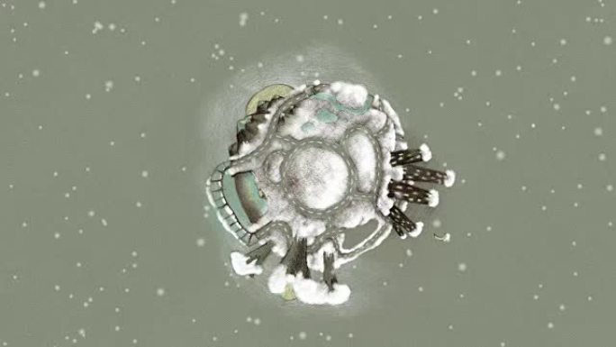 转动雪球动画-高清，循环