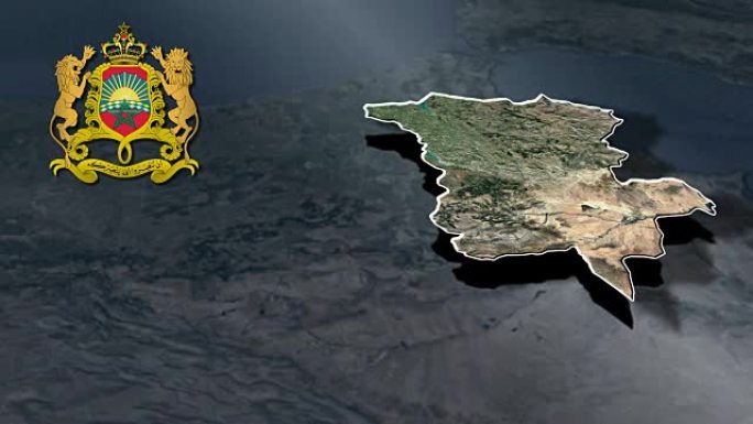 Taza-Al Hoceima-Taounate带纹章动画地图