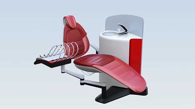 现代牙科设备的3D动画