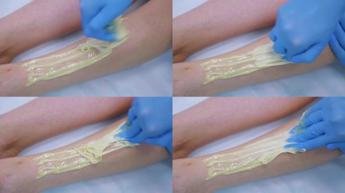 用shugaring去除多余的腿毛