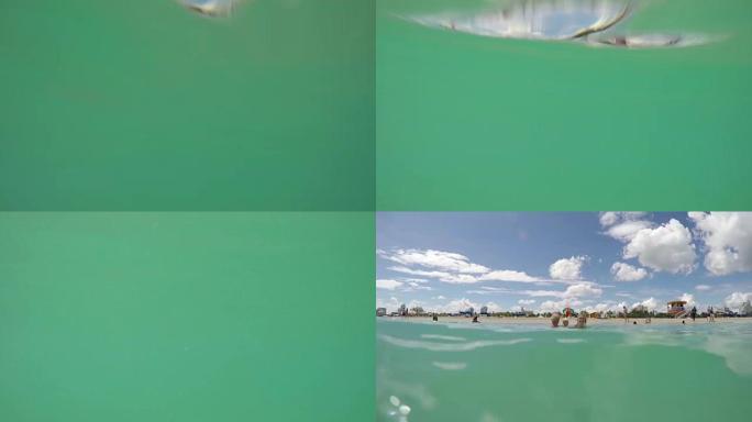 从水下到风筝的摄像机表面