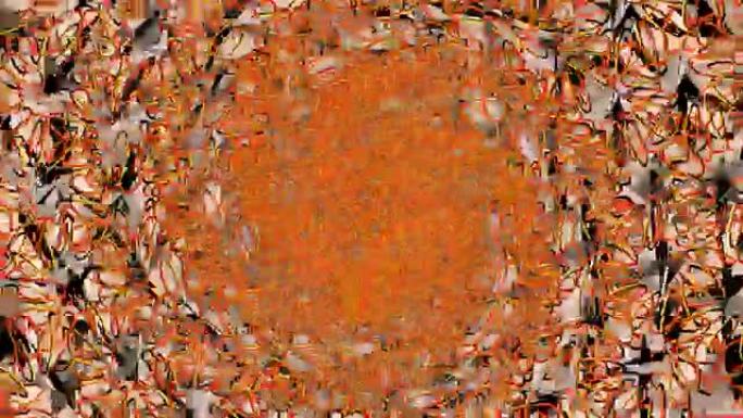 抽象视频橙色几何背景无缝循环。