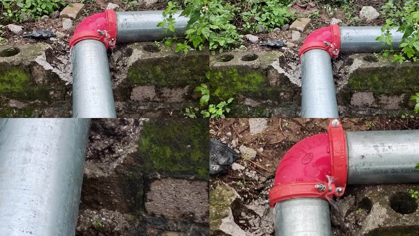 水管漏水 自来水管漏水 损坏 喷洒漏水