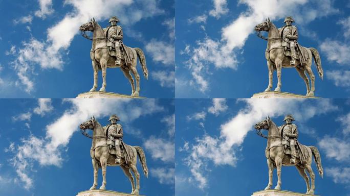 法国约讷市蒙特罗断层的拿破仑马雕像