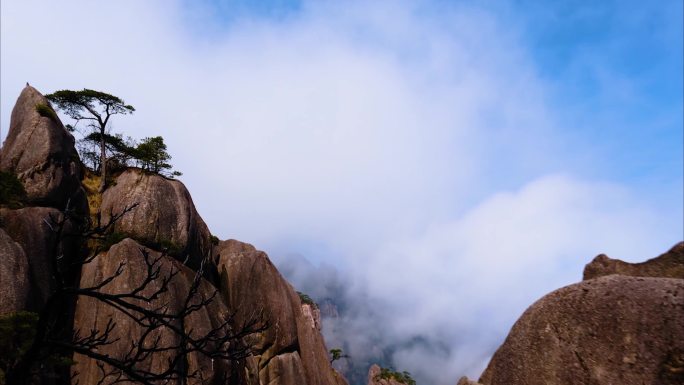 黄山风景区云海延时美景唯美风景视频素材9