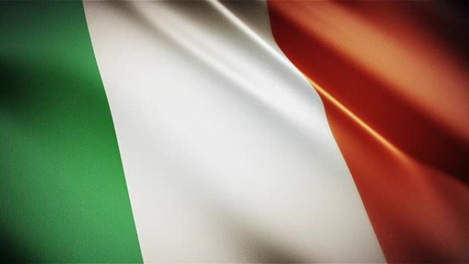 爱尔兰逼真的国旗无缝环摆动动画
