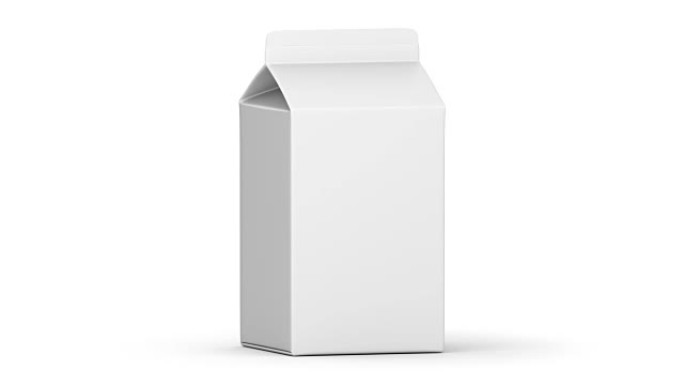 牛奶盒。循环。包括阿尔法频道。
