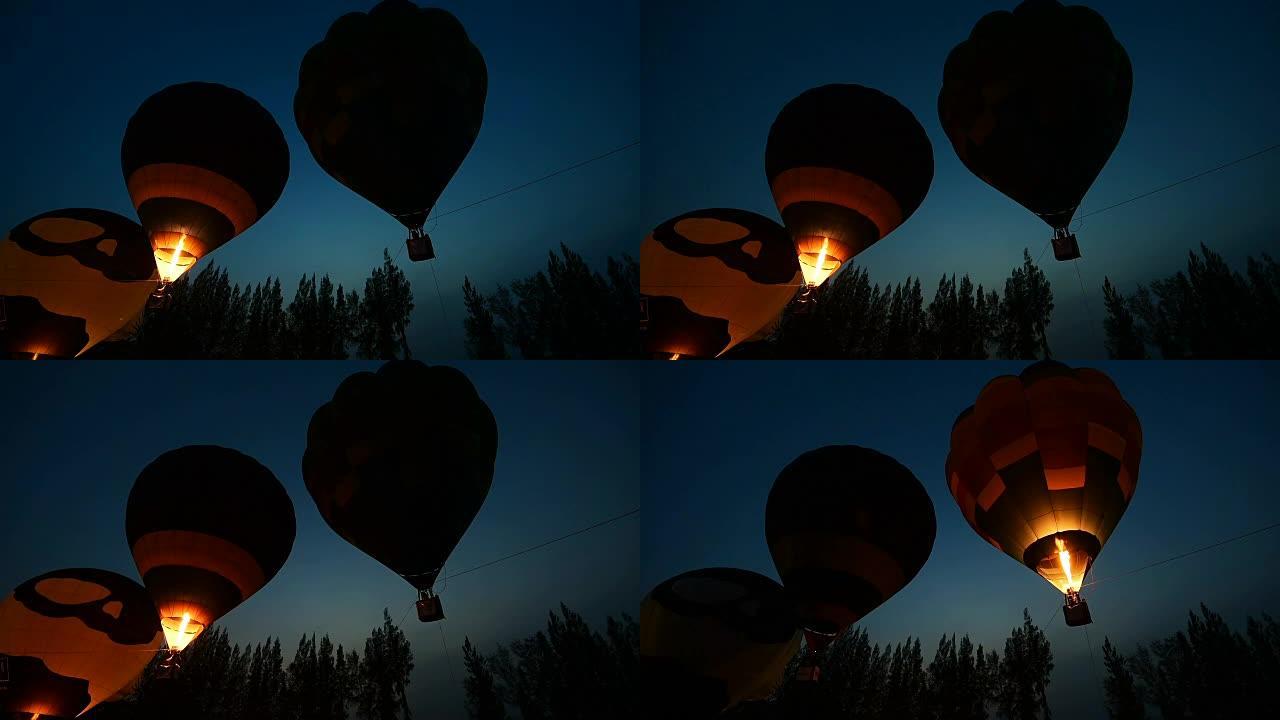 热气球被丙烷气体充气。