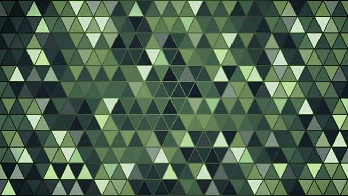 深绿色三角形图案无缝循环背景
