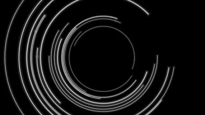 抽象黑白科技圈视频动画