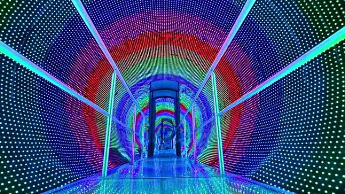 彩虹光隧道