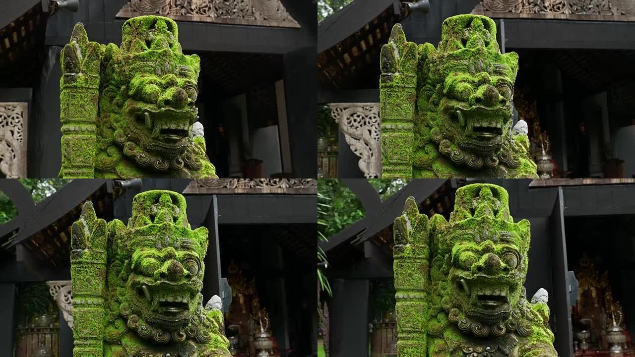 印度教寺庙里巴厘岛雕刻的拉卡萨石像。