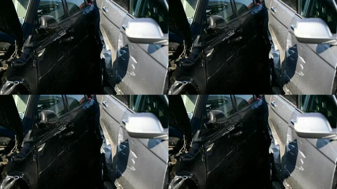 车祸后损坏汽车