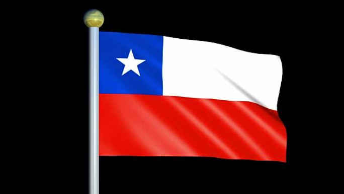 智利的大型循环动画旗帜
