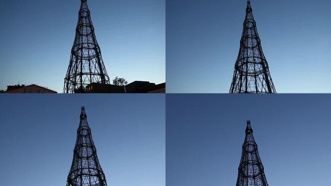 俄罗斯莫斯科的舒霍夫无线电塔或沙博洛夫卡塔