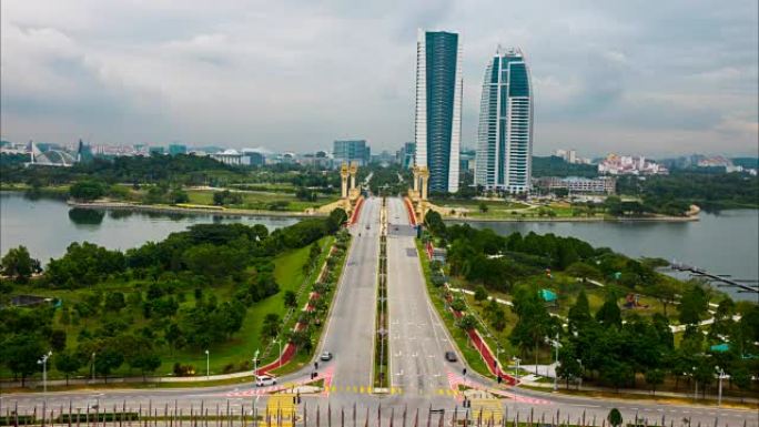 Timelapse，马来西亚布城的城市景观