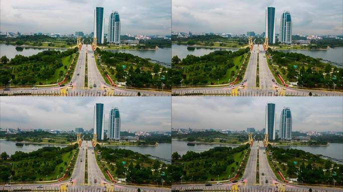 Timelapse，马来西亚布城的城市景观