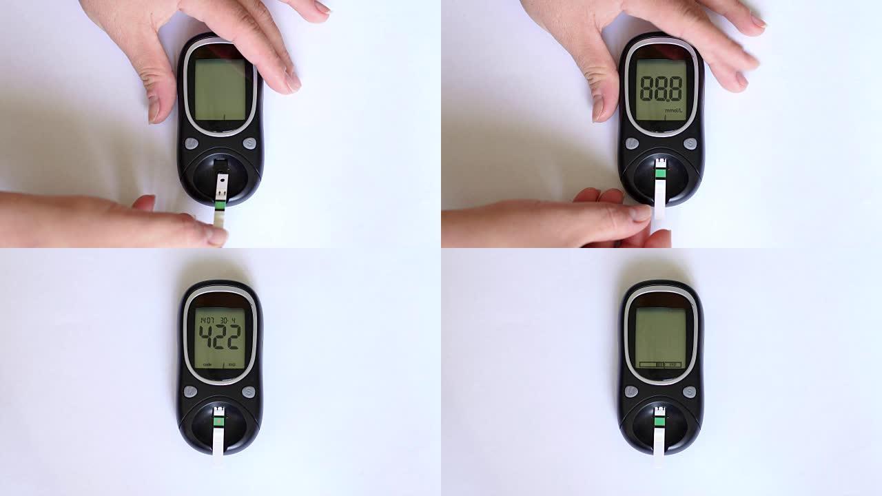 血糖仪用于测量血糖水平。