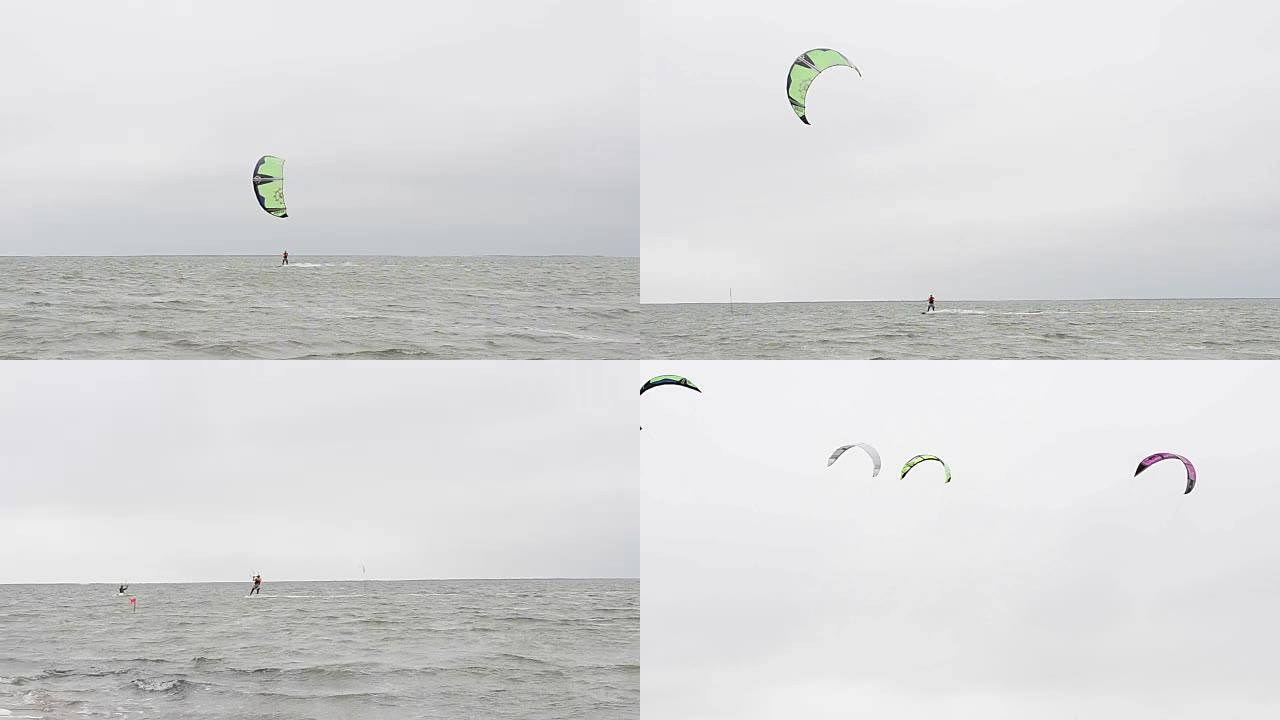 大风天气中的高空冲浪