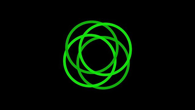 加载屏幕圆形，绿上黑背景-循环-视频纹理，无缝动画元素