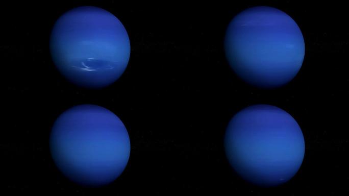 行星海王星轨道，环形，太阳系，3D动画，阿尔法