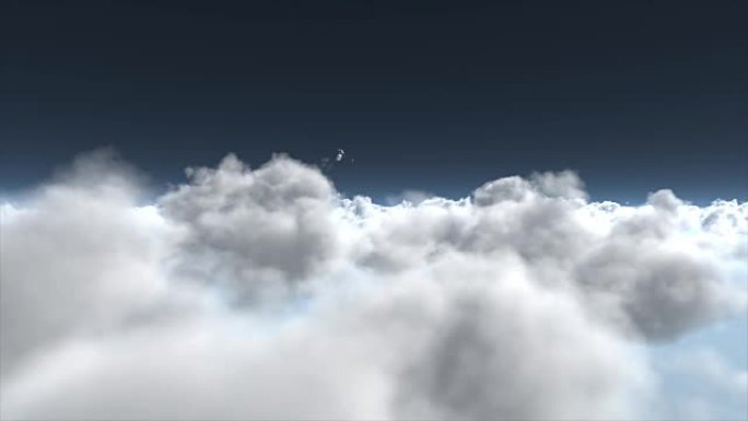 飞越云层。
