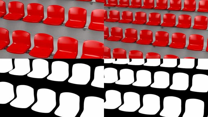 红色塑料座椅