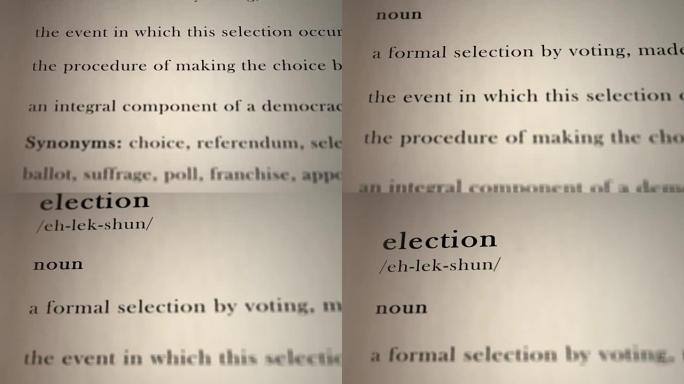 选举的定义