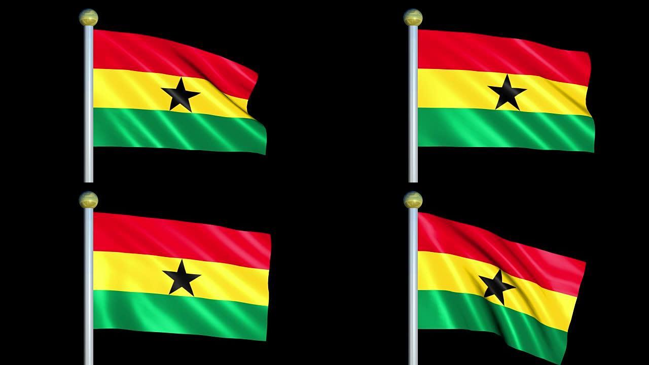 加纳的大型循环动画国旗
