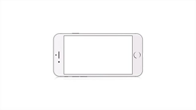无品牌白色智能手机移动设备，白色现代显示屏空白屏幕