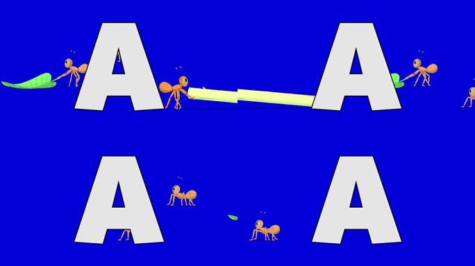 字母A和Ant (背景)